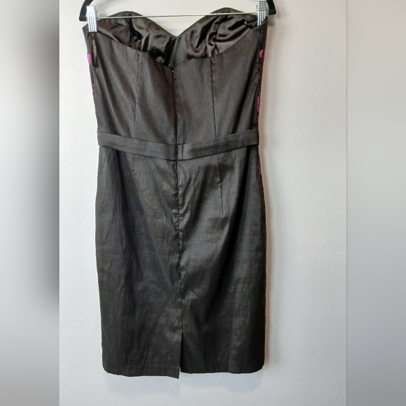 Vintage Jessica McClintock 80's Pink & Black Lace Midi Dress Size 12 HOCO Whimsy - Picture 5 of 9